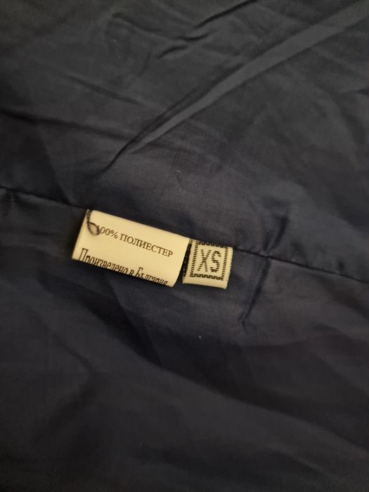 Тъмно синьо ДИЗАЙНЕРСКО палто XS