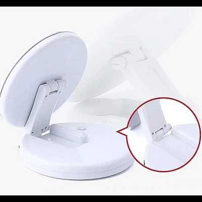 Oglinda cosmetica 2 in 1 pliabila led efect de lupa reincarcabila