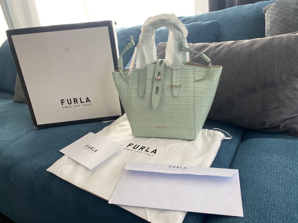 FURLA NET Tote Mini Menthe.100% оригинал с всички документи!Нов модел