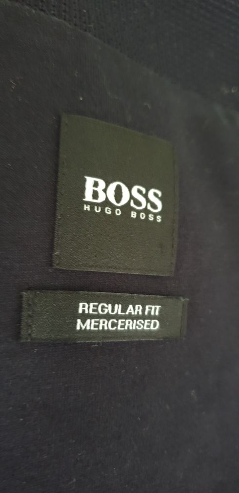 Hugo Boss Mercerised 3/4 Zip Pique  / L НОВО! ОРИГИНАЛ! Мъжка Тениска!