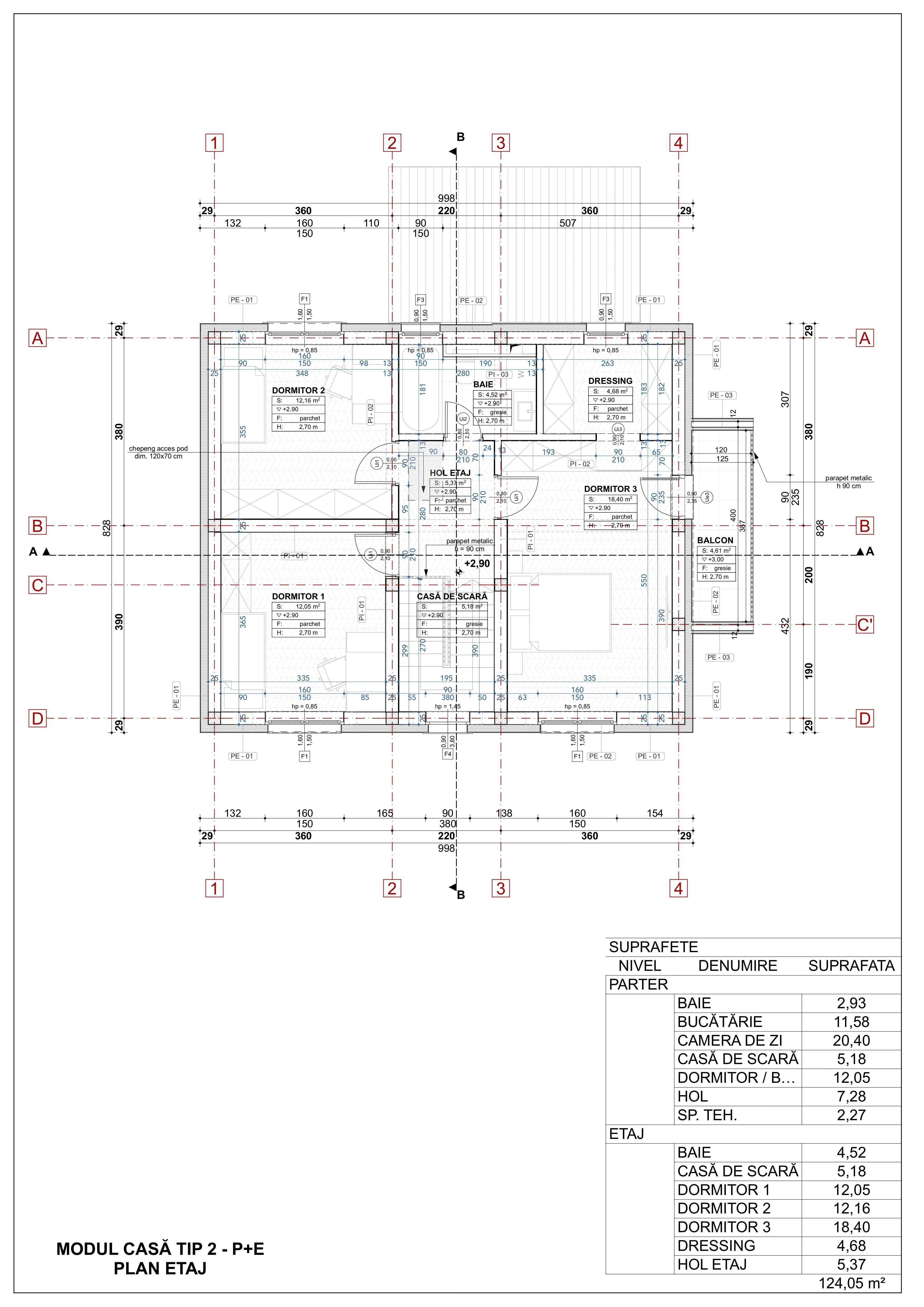 Casă individuală (TIP 3) P+E - CHINTENI, Str. Curcubeului - Family 5