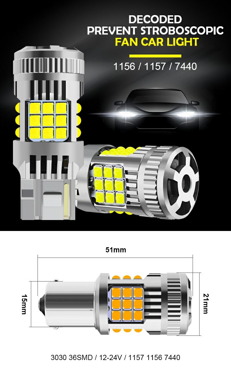 Bec led T20-7443 Cu Can-bus Si Ventilator(două faze)