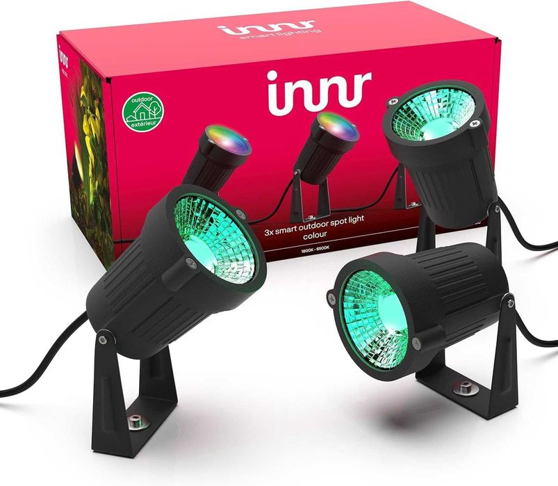 Интелигентен външен прожектор Innr, комплект от 3 бр,(необходим е хъб)