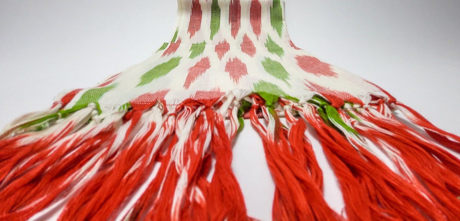 Хлопчатобумажные шарфы ручной работы икат с узбекскими узорами! ™