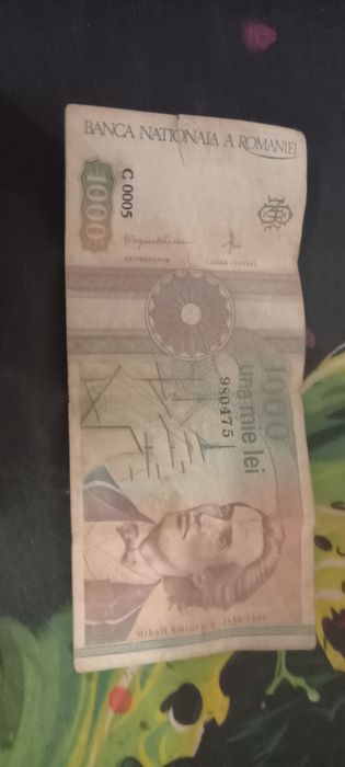 Bancota Mihai eminescu 1000 lei 1991