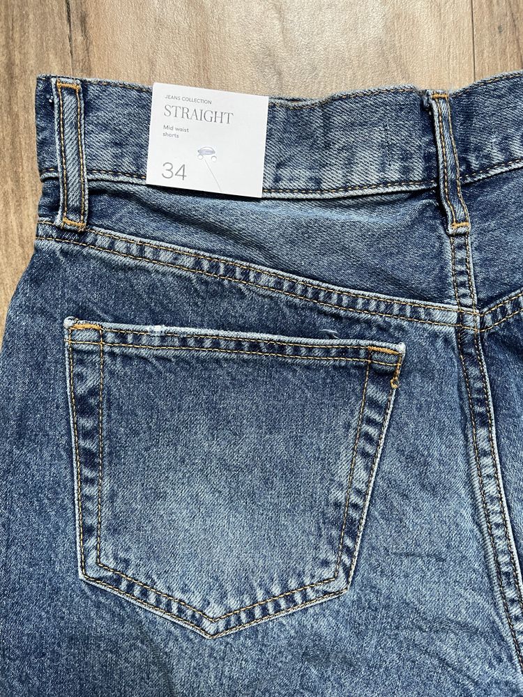 Pantaloni scurti NOI Mango din denim cu rupturi Marime 34