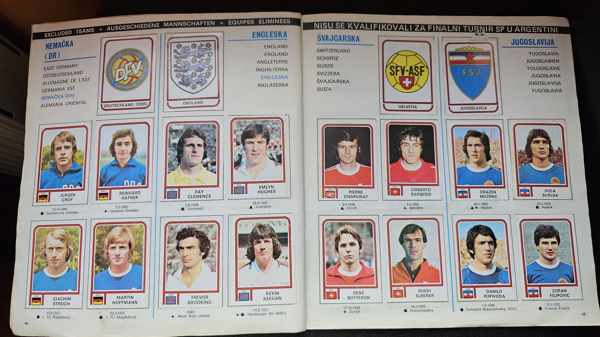 Album complet Panini Argentina 78