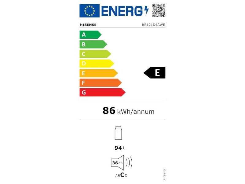 Компактен Хладилник Hisense RR121D4AWE – 94L, Бял