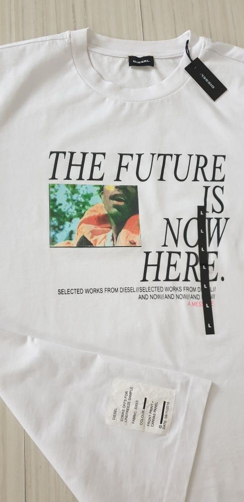 Diesel The Future is Now Here Cotton Mens Size L НОВО! ОРИГИНАЛ!