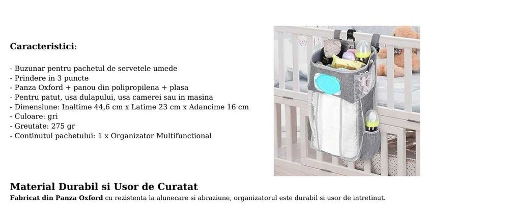 Organizator patut bebe, 8 compart - la cost de achizitie