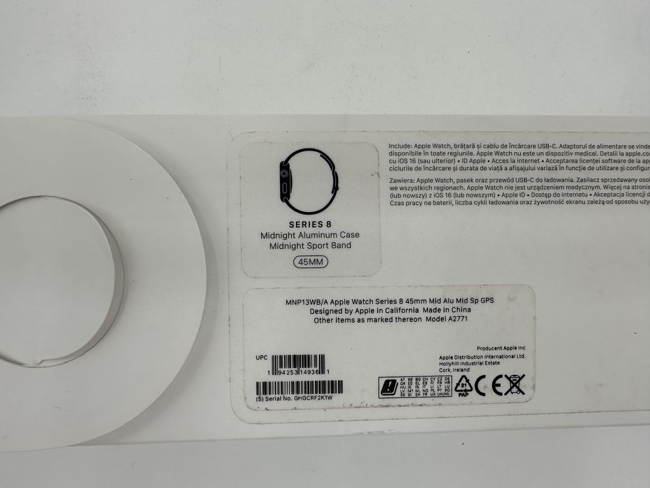 Apple Watch Series 8 45mm Midnight – Nou, Sigilat