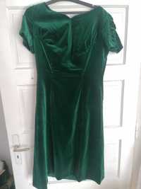 Rochie eleganta, verde din catifea