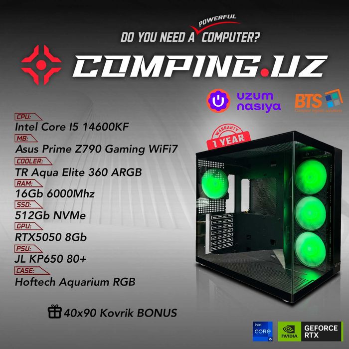 i5-14600KF / 16GB 6000MHz / 512GB NVMe / RTX5050 8Gb