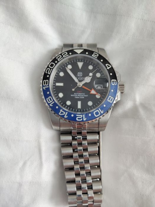 Автоматические механические часы GMT Bliger. 39мм. Сапфир