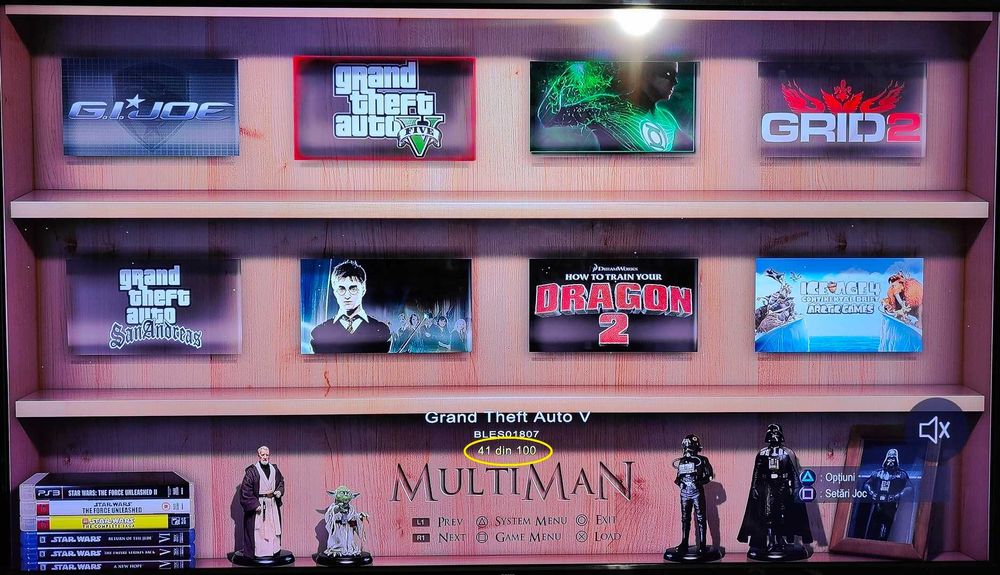 100 jocuri PS3 - Hard disk USB (portabil), GTA V, FIFA 24, Minecraft