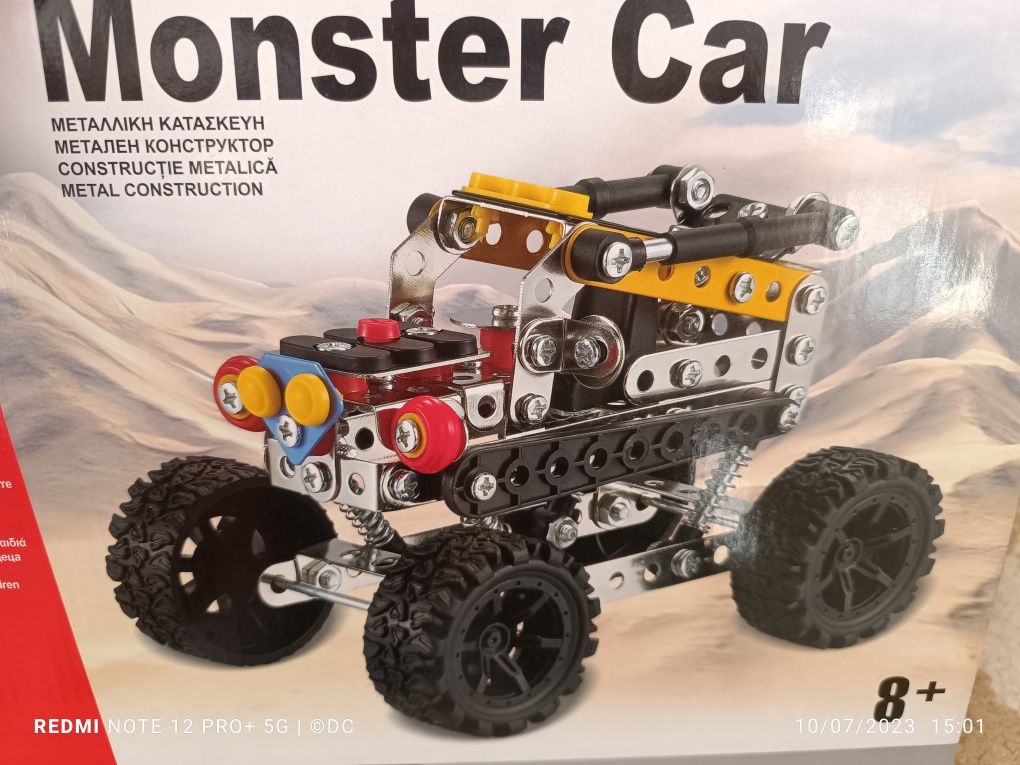 Jucarie set constructie Monster Car