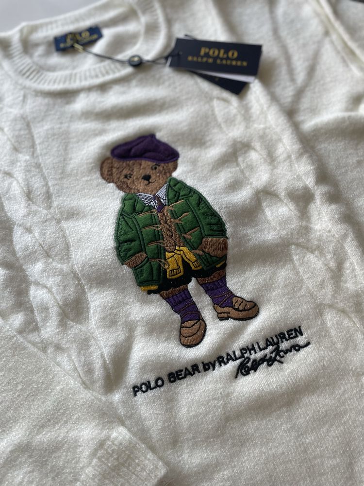 Дамски пуловер с мече Polo