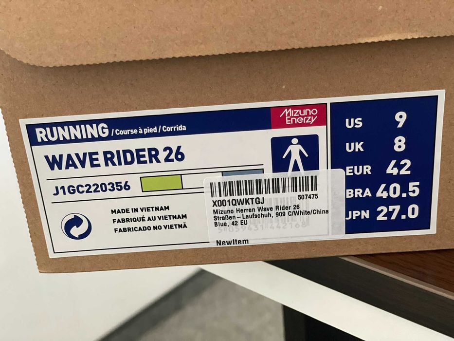 Mizuno Обувки за бягане Wave Rider 26, 42 EU
