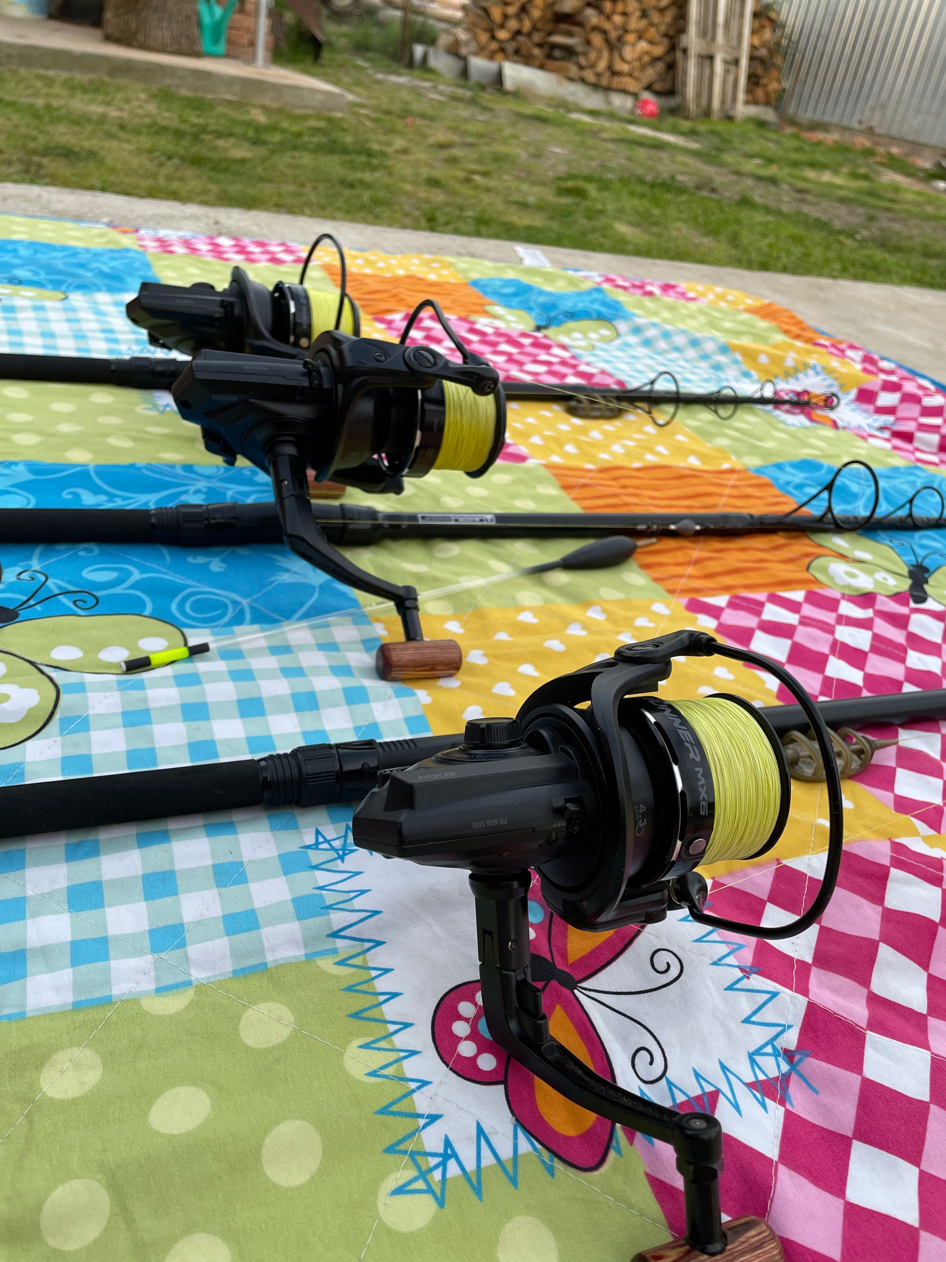 2x Lanseta Fox EOS Pro Tele 3.60m, 3x Mitchell Full Runner Mx6 Fs 5000