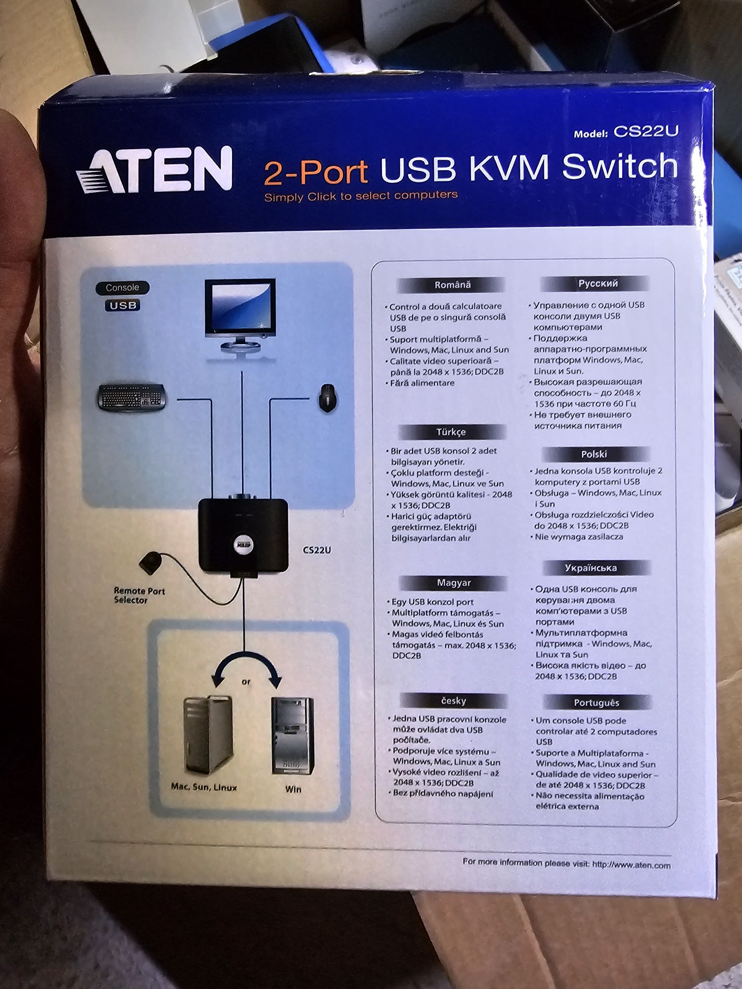 Aten 2 port USB CS22U
