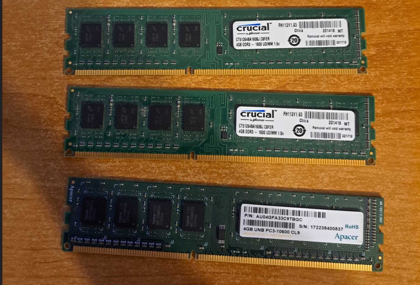 Ram памети DIMM за компютър 4 GB DDR3