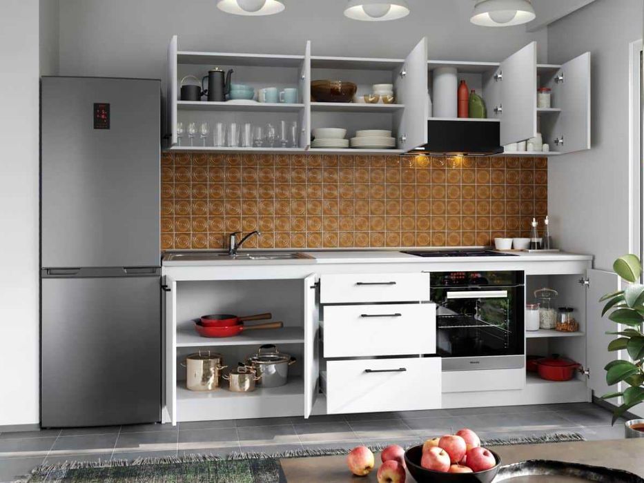 Set Mobila Bucatarie Mina Pure 240 Alb C42