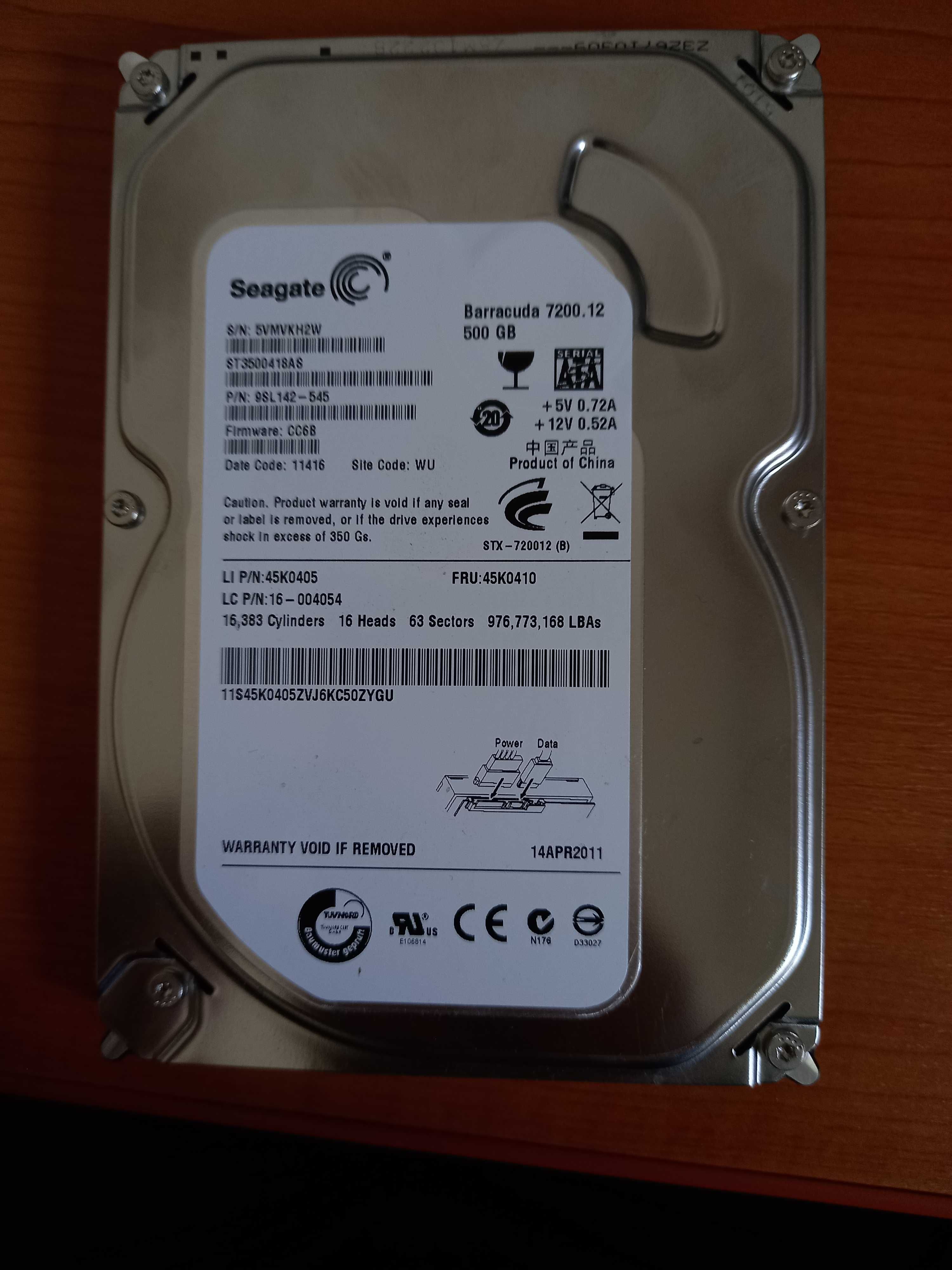 HardDisk 500GB Seagate Barracuda 7200.12