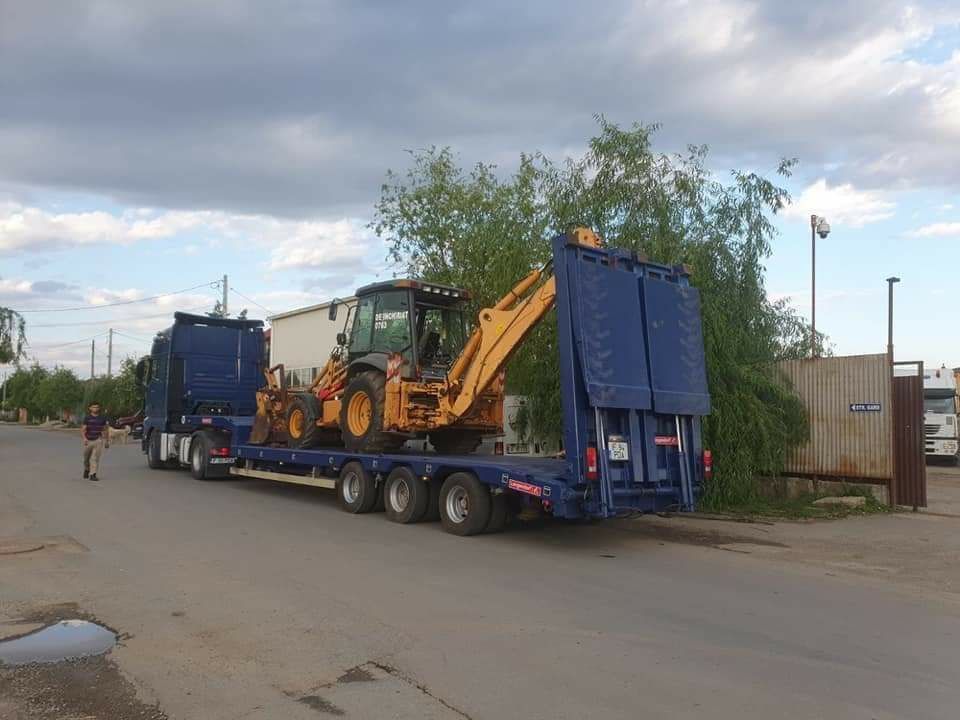 Transport, Trailer utilaje construcții, platforma utilaje agricole