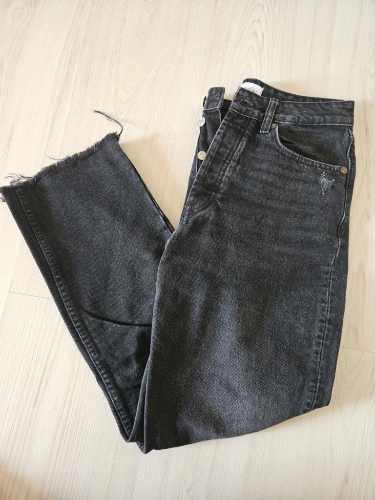 Дънки на Zara, черни, размер s
