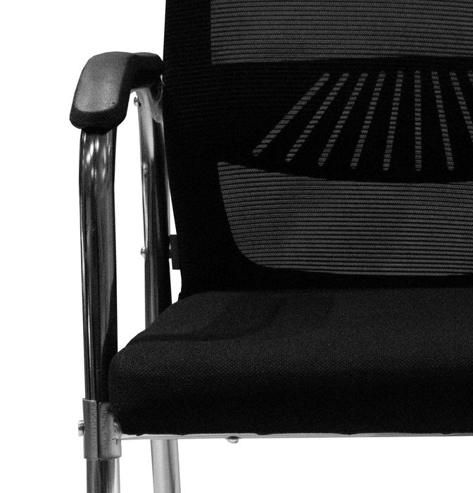 Стул-кресло Derby с хромированным каркасом и подлокотниками + доставка