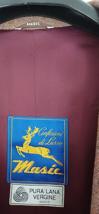 Palton subtire treanch-coat Masic Italia pura lana vergine ca nou