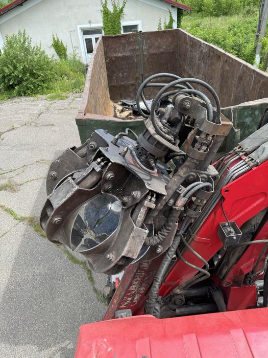 Camion fier vechi Abroll cu macara si container