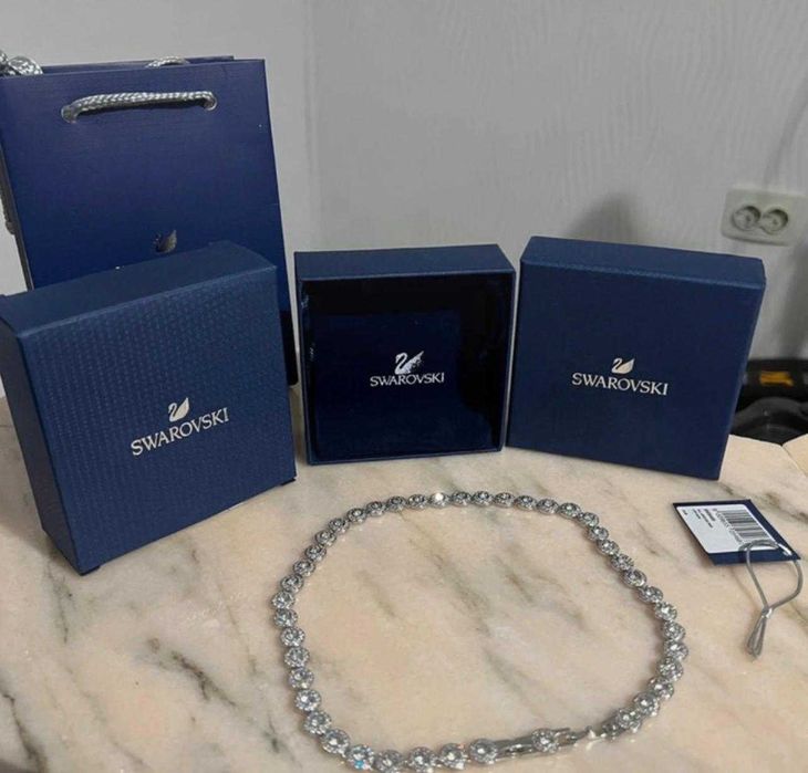 Lantisor/Colier Swarovski Una Angelic Model Tennis Premium