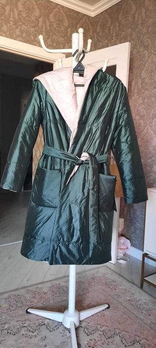 Двусторонее пальто с капюшоном на 46-48 размер, Турция