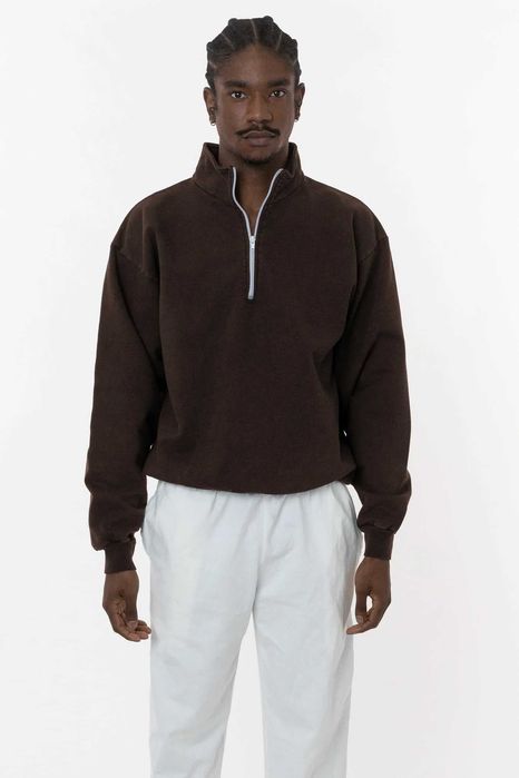 Пулловер (свитер) с короткой молнией Los Angeles Apparel CF408GD