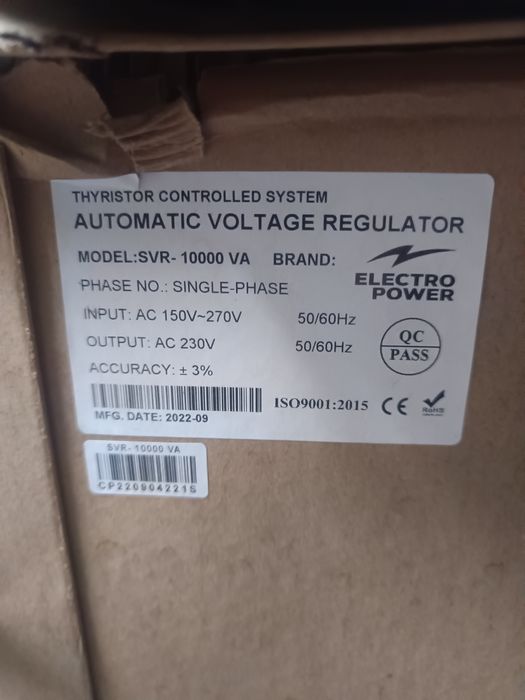 Stabilizator tensiune Electropower EP-SVC-10000VA