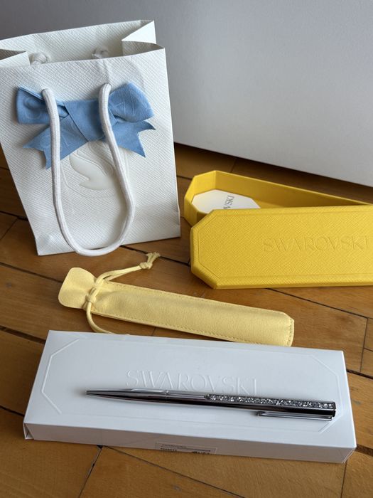 Pix argintiu Swarovski cu cristale, cromat