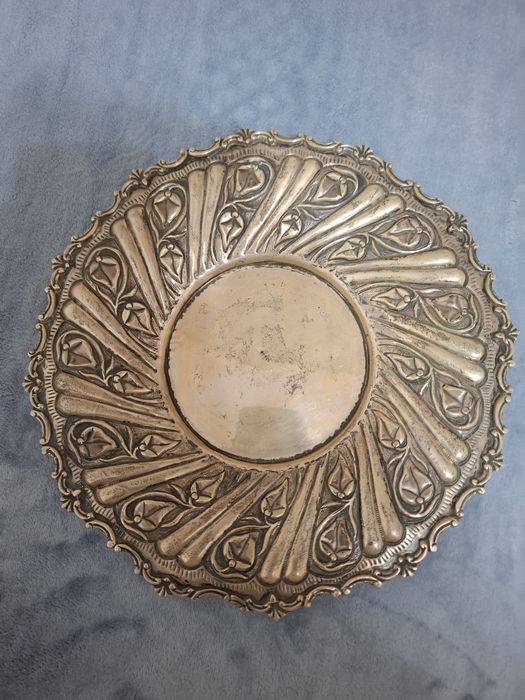 Серебро, 20 тыс. Серебряная тарелка 925 проба, 494 грамма.