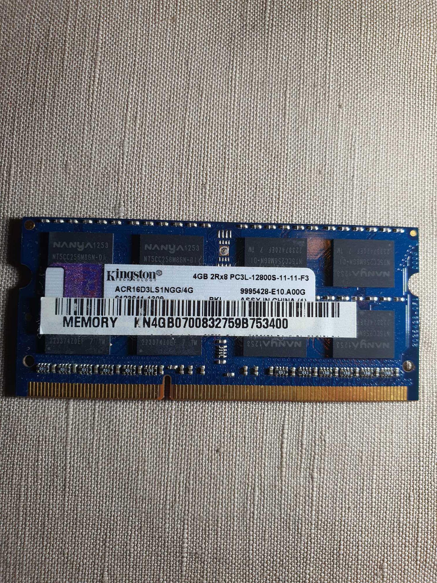 2 Plăcuțe ram Kindston 4gb 2Rx8 PC3L-12800S-11-11-F3 150lei