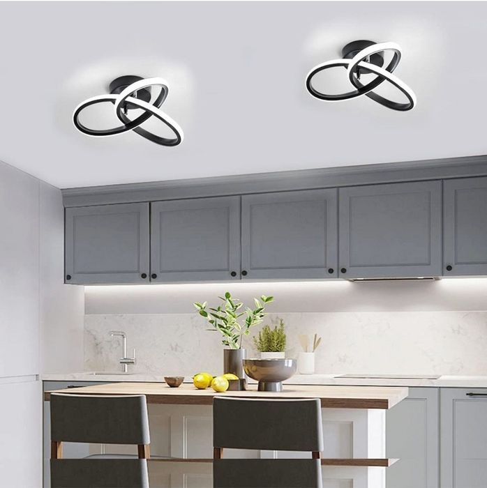 Plafoniera cu LED negru, lampă LED 12W/16W 1200lm,