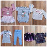 Дрехи за момиченце 110 - 116 см. блузи , рокли , пола . панталон