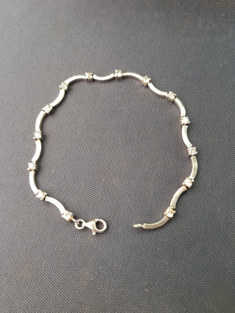 Superbă bratara argint 925,pietre swarovski,noua deosebita,stralucitoa