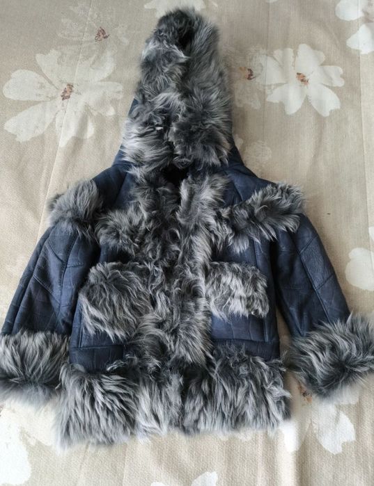 Cojocel fetita piele naturala  3 ani