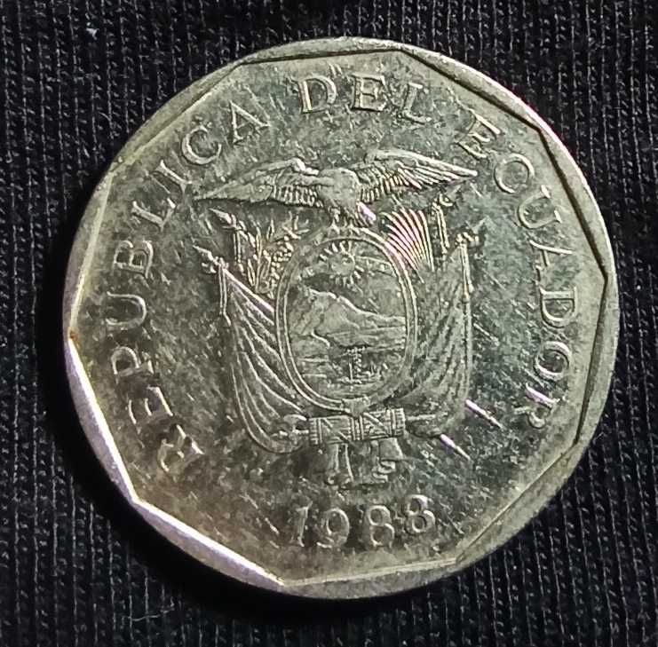 Moneda din Ecuador, 10 Sucres 1988, pentru colectie