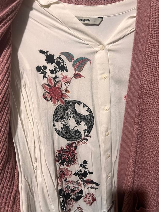 Cămașă Desigual S și cardigan Stradivarius xs