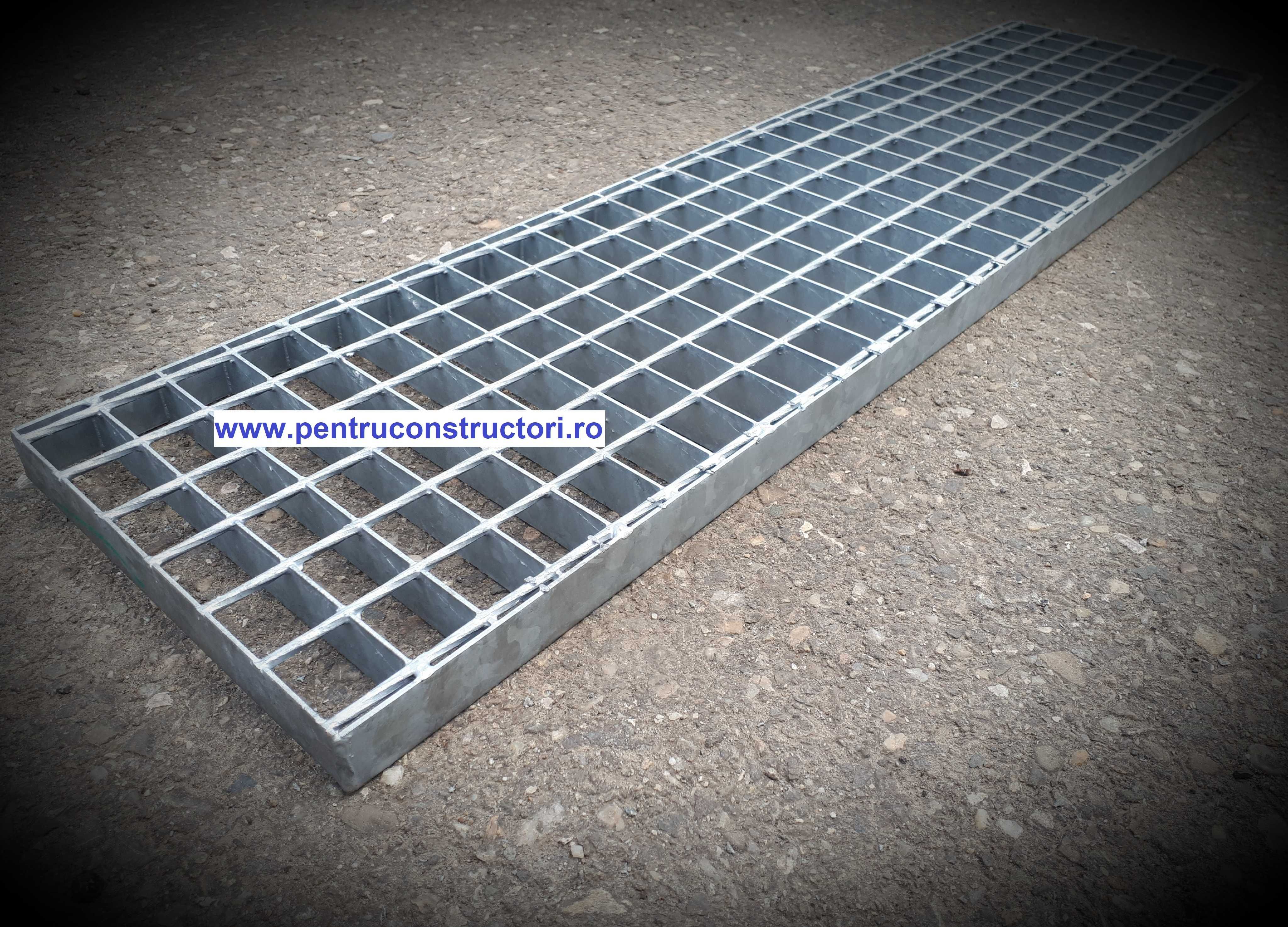 Gratare zincate / rigole / platforme metalice + trepte zincate scari
