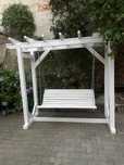 Balansoar lemn alb pergola