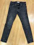 Jeans Bershka negri biker skinny - marime EUR 38
