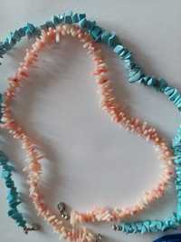 Colier din coral roz , 45 cm ,