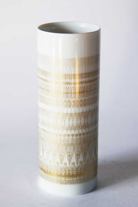 Vaza designer Theo Baumann pentru Rosenthal Studio Line 1960 aurita